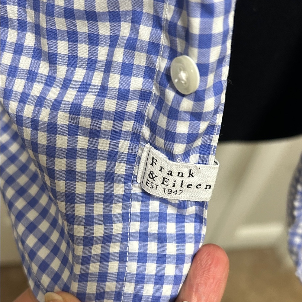 Frank & Eileen fitted button down Women’s shirt | Blue White | S - Picture 6 of 10